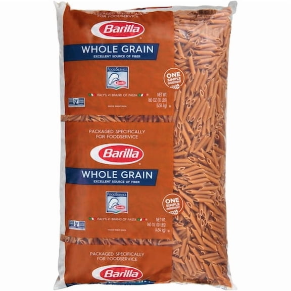 Barilla Penne 100 Percent Whole Grain Pasta, 160 Ounce -- 2 per case.