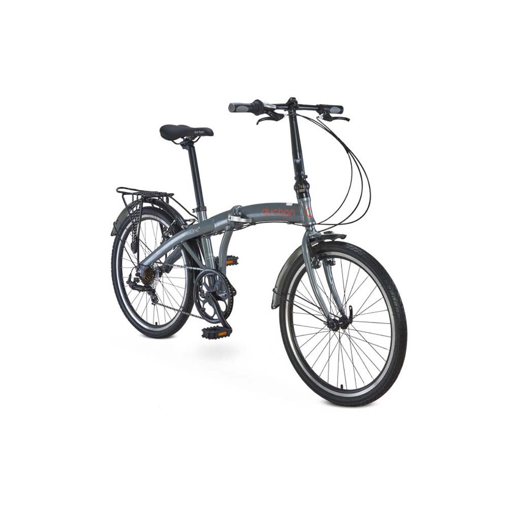 24" Durban Bikes One XL Folding Bike, Silver
