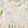 thumbnail image 4 of Agkizg Girls Short Sleeve Dresses Crewneck Floral Print Casual A Line Flower Girl Sundress Dresses, 4 of 5