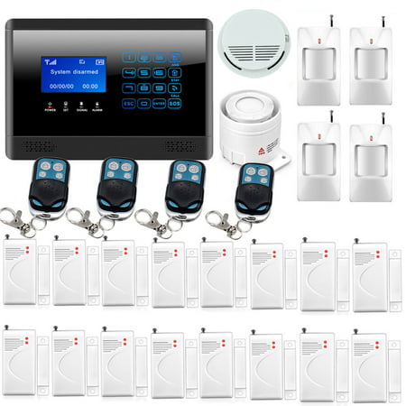 iMeshbean Wireless Wired LCD Touch Keypad GSM SMS Home House Alarm System Security (Best 2 Way Alarm System)