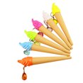 thumbnail image 4 of 24 bolígrafos de gel con forma de helado, creativos, de dibujos animados, para escribir, papelería, material escolar y de oficina para niños y adolescentes (color aleatorio de carcasa/recambio)., 4 of 7