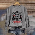 thumbnail image 2 of WEAIXIMIUNG Chandails en Molleton pour Femmes Zip Up Femmes Décontracté Manches Longues Col Rond Chandails en Molleton Football Graphique Imprimé Pull Léger Chandails en Molleton Blouse Top, 2 of 4