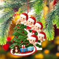 thumbnail image 3 of Personalized Christmas Ornaments, Family Names Pendant Ornaments for Christmas Tree Decoration Gifts, Family of 5, 3 of 7