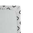 thumbnail image 2 of Ambesonne Abstract Fitted Sheet, Trippy Fractal Rounds, Twin XL Size, Black and White, 2 of 2