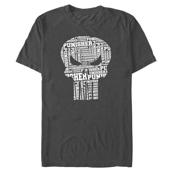 Mens Marvel: The Punisher Name Repeat Skull T Shirt
