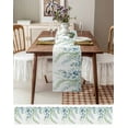 thumbnail image 3 of Ldtrchee Eucalyptus Leaves Table Runner 72 Inches, Teal Botanical Pastoral Summer Bed Runner Dresser Scarves Tabletop for Indoor Outdoor Parties/Ceremony/Banquet, 18" x 72", 3 of 8