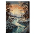 thumbnail image 3 of Designart "Glacier Glacial Pastoral I" Landscape & Nature Print on Natural Pine Wood, 3 of 5