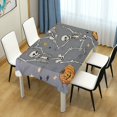 thumbnail image 4 of Yayeee Tablecloths 60" x 108" Rectangle Wrinkle Resistant Party Table Cover, Gray Halloween Dancing, 4 of 8