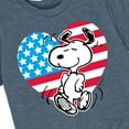 thumbnail image 3 of Peanuts - Snoopy USA Flag Heart - Toddler And Youth Short Sleeve Graphic T-Shirt, 3 of 6