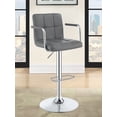 thumbnail image 2 of Palomar Adjustable Height Bar Stool Grey and Chrome, 2 of 10