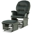 thumbnail image 1 of Gymax Wood Glider & Ottoman Cushion Set Baby Nursery Rocking Chair Dark Grey, 1 of 10
