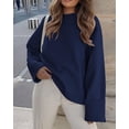 thumbnail image 4 of Suéter PRETTYGARDEN Navy Oversized Cuello Redondo Peludo XL, 4 of 8
