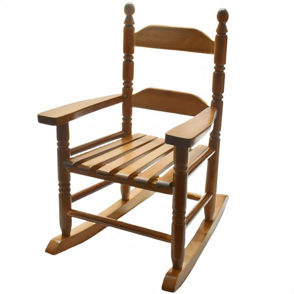 Child Rocking Chair for 3-6 Small Baby Kids Wooden Outdoor Furniture Indoor Living Room Lounge Bedroom Porch Patio Outside Brown