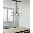 thumbnail image 5 of Horatia 24 in. 3-Light Indoor Matte Black and Satin Gold Finish Chandelier with Light Kit, 5 of 5