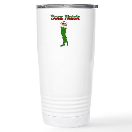 CafePress - Buon Natale Italian Christmas Stainless Steel Trav - Insulated Stainless Steel Travel Tumbler 20 oz.