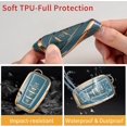 thumbnail image 4 of Key Fob Cover Compatible with Toyota Camry RAV4 Highlander Avalon C-HR Prius Corolla GT86 2018-2026 Keychain Case Holder Protector,Blue, 4 of 6
