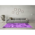 thumbnail image 3 of Ahgly Company Indoor Square Patchwork Purple Transitional Area Rugs, 6' Square, 3 of 4