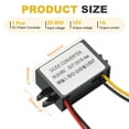 thumbnail image 2 of DC 20-90V to DC 12V Power Converter 1A 12W Step Down Converter Voltage Reducer Waterproof Transformer Power Supply Module Power Adapter for Car Truck Solar System, 2 of 7
