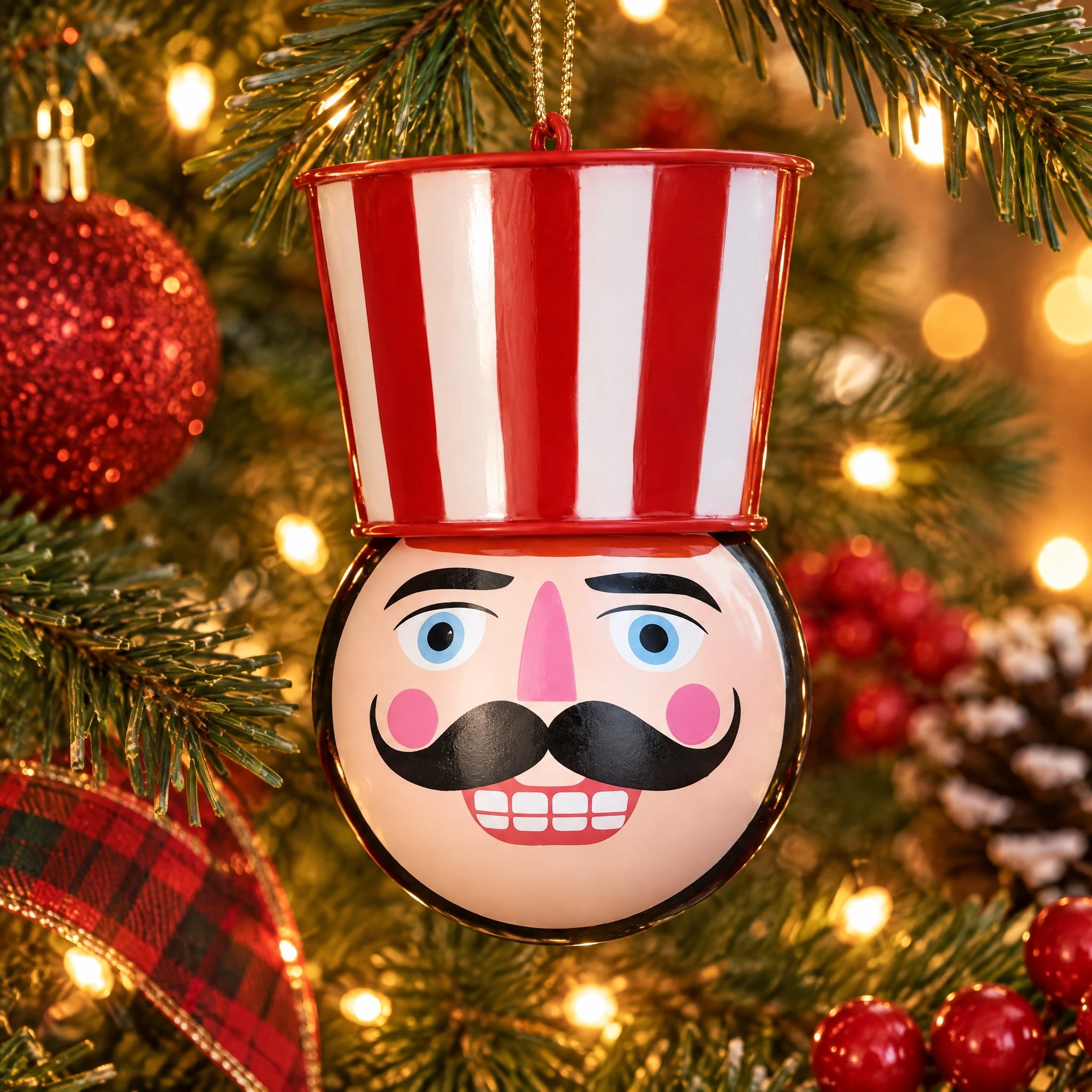 Multicolor Nutcracker Head Christmas Ornament, 5", by Holiday Time