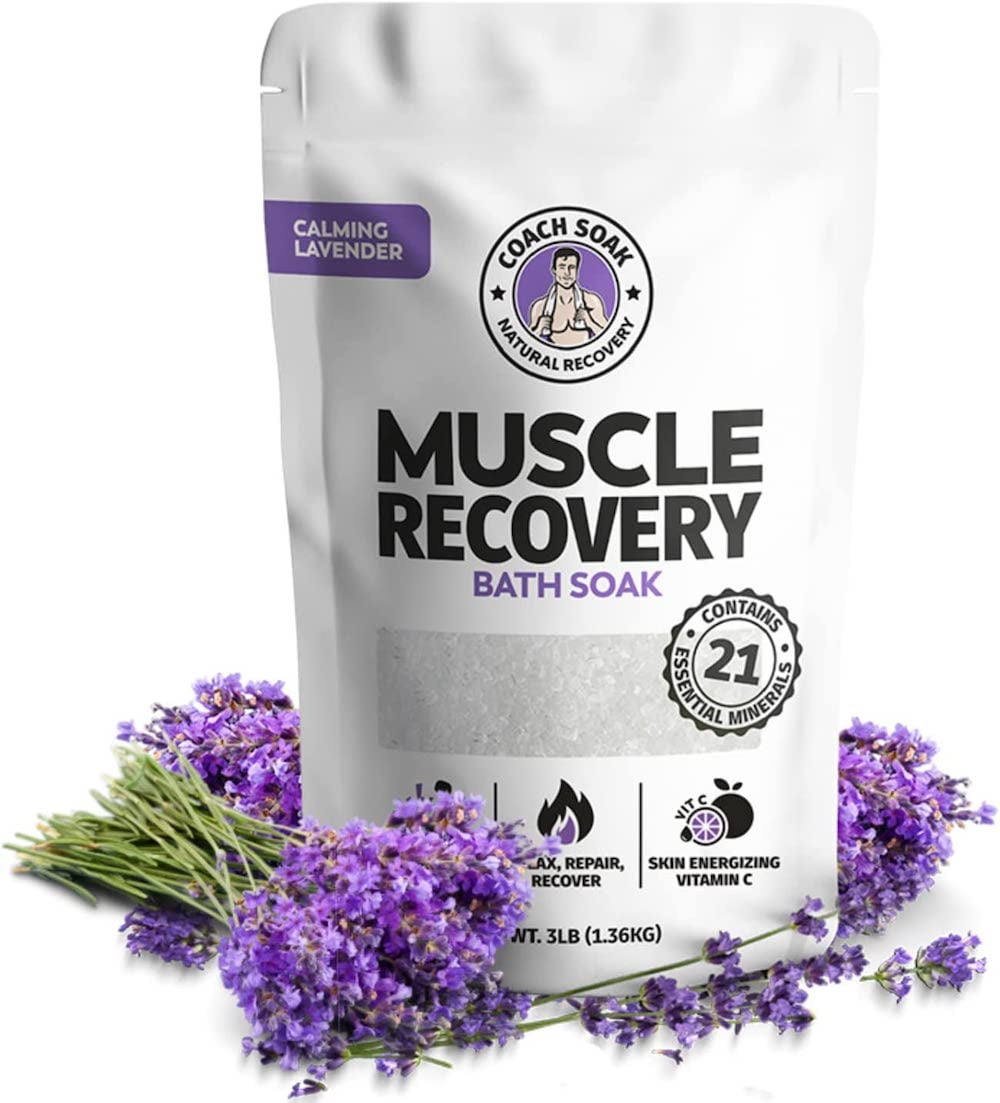 Coach Soak: Muscle Recovery Bath Soak - Natural Magnesium Muscle Relief &  Joint Soother - Calming Lavender 