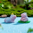 thumbnail image 4 of Tizuqe Set of 6 Cute Hippo Figurines Ornaments for Party and Cake Toppers Decoration, 4 of 18
