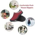 thumbnail image 5 of Winter Slippers for Men Women Warm Slip on House Slippers with Plush Lining Indoor Outdoor Anti-Skid Shoes, 5 of 7