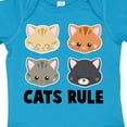 thumbnail image 4 of Inktastic Cats Rule with Cat Heads Boys or Girls Baby Bodysuit, 4 of 5