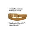 thumbnail image 3 of INSPIRE CHIC Women PU Leather Belts Bronze Metal Pin Buckle Thin Waist Belts for Jeans Dress Fit waist 80-96cm/31.5-37.8" Brown, 3 of 4