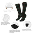 thumbnail image 6 of Easygdp Buffalo Plaid Dark Green Soccer Socks Sport Knee High Socks Calf Compression Athletic Socks for Men and Women, 6 of 9