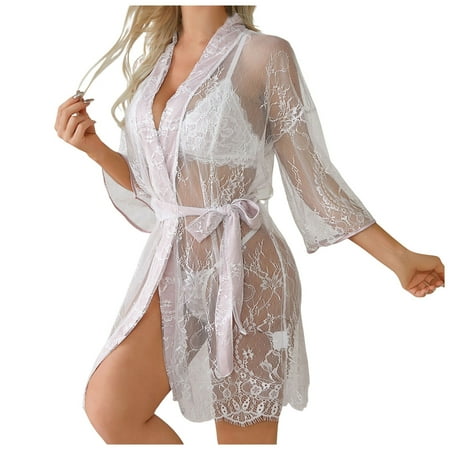 Midwennn Women s Sexy Underwear Lace Pattern Pajamas Lace Up Color Home Service The Of Pajamas 34ddd Bras for Women Bridal Lingerie for Women