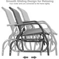 thumbnail image 6 of PetFurnishn Swing Glider Chair 48 Inch with Spacious Space, 2 People Swing Lounge Glider Chair Patio Bench Outdoor & Indoor for Patio, Backyard, Poolside, Lawn Steel Rocking Garden Loveseat (Gray), 6 of 9