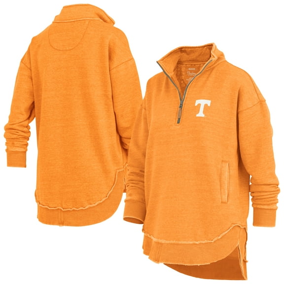 Women's Pressbox Tennessee Orange Tennessee Volunteers Northfork Sojourn Poncho Quarter-Zip Sweatshirt