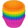 thumbnail image 1 of Silicone Cupcake Baking Cups 6 Pack, Reusable Non-stick Muffin Cupcake Liners Holders Set For Party Halloween Christmas, Easy Clean Pastry Muffin Mo, 1 of 5