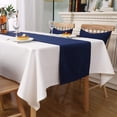thumbnail image 5 of 1 piece Navy Blue Table Runner Inch Soft Colored Polyester Decorative Fabric Handmade Navy Blue Table Runner for Indoors, 5 of 5