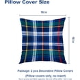 thumbnail image 5 of Black Blue Decorative Pillow Covers, 16 x 16 Inch Blue Scottish Tartan Red Double Sided Throw Pillow Covers Sofa Cushion Cover Square 16 Inches(Set of 2), 5 of 6