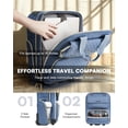 thumbnail image 3 of Equipaje de mano para debajo del asiento Arcoyard, 17 pulgadas, azul vaquero, 3 of 8