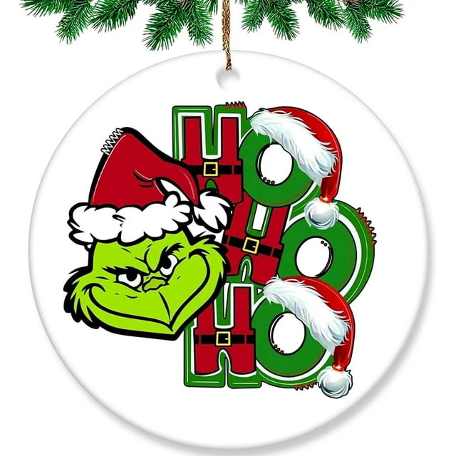 Árbol de Navidad del Grinch Calendario de Navidad Colgante Cuenta regresiva Adornos para árboles de Navidad Mini adornos del Grinch