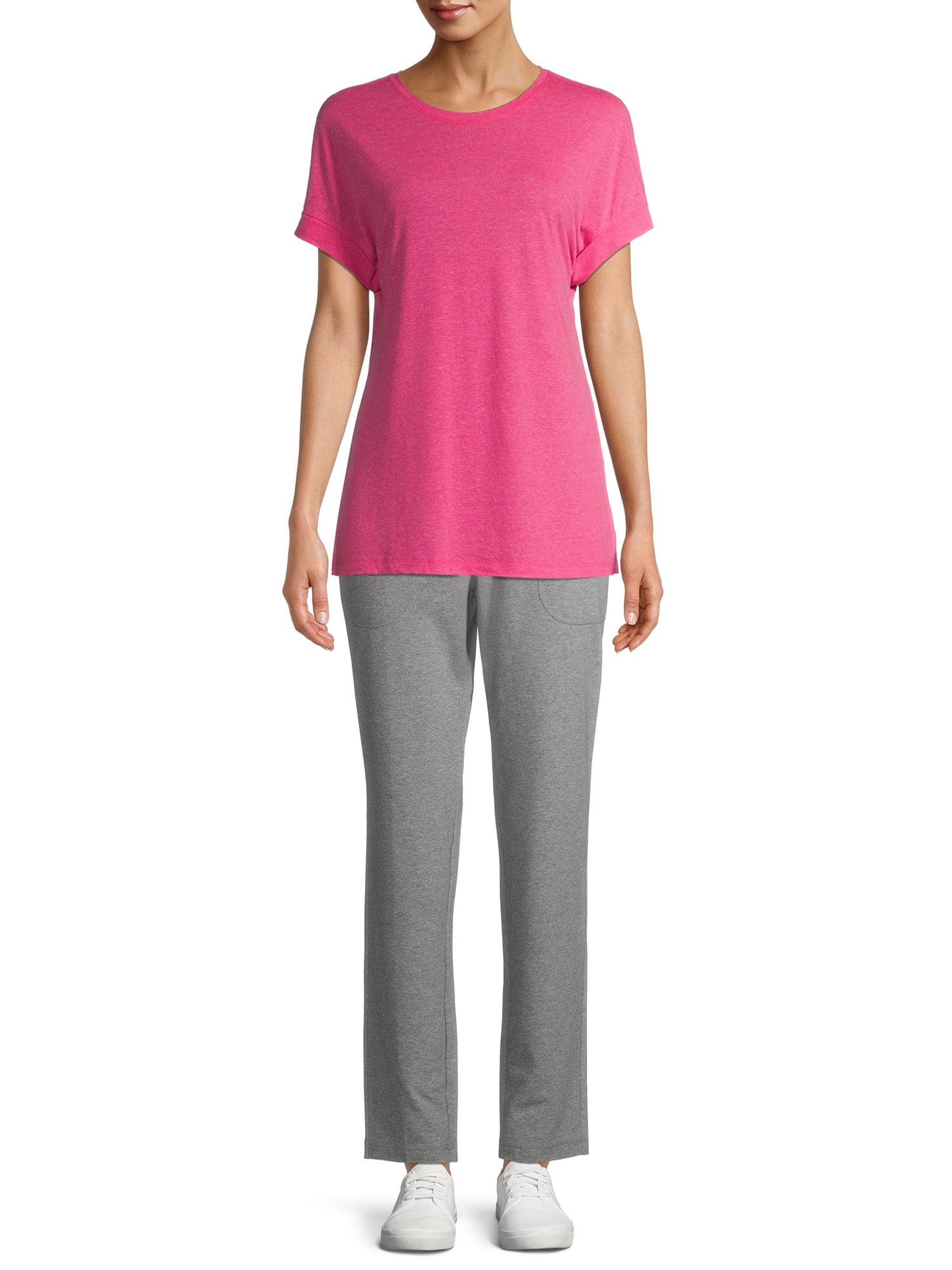 Athletic Works Women's Athleisure Performance Straight Leg Pant Available  in Regular and Petite - Walmart.com