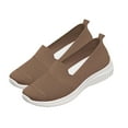 thumbnail image 4 of Womens Casual Shoes Slip On Loafers Breathable Mesh Comfort Walking All-Day Cushion Lightweight Brown,Size 43, 4 of 7