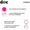 thumbnail image 3 of DDOXX Nylon Dog Leash, 3-Way Adjustable, 6.6 ft - for Dogs Large & Small - Double Dog, 3 of 8
