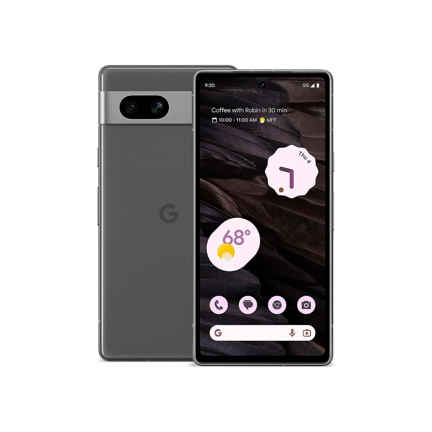Google Pixel 7a - 5G smartphone - dual-SIM - RAM 8 GB / Internal Memory 128 GB - OLED display - 6.1" - 2400 x 1080 pixels (90 Hz) - 2x rear cameras 64 MP, 13 MP - front camera 13 MP - charcoal