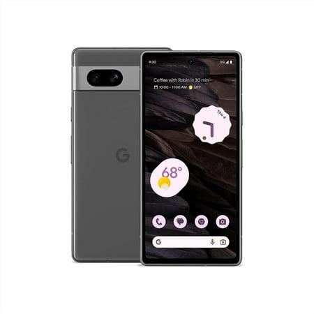 Google Pixel 7a - 5G smartphone - dual-SIM - RAM 8 GB / Internal Memory 128 GB - OLED display - 6.1" - 2400 x 1080 pixels (90 Hz) - 2x rear cameras 64 MP, 13 MP - front camera 13 MP - charcoal