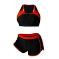 thumbnail image 4 of Athletic Two Piece Swimsuits for Women - Solid Color Block Boy Shorts Style, Stretchy Comfortable Suits for Swimming Fitness, 4 of 7