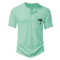 thumbnail image 3 of Men's Summer Casual 4-Button Short Sleeve T-Shirt Stylish, Lightweight, Versatile, Available in Multiple Colors and Sizes, 3 of 3