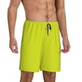 thumbnail image 2 of Wukai Yellow Men’s Short Pajama Pants With Pockets Soft Sleep Pj Shorts for Men-Small, 2 of 6
