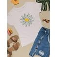 thumbnail image 3 of Smartprints Cute Daisy Flower Art T-Shirt Women -Image by Shutterstock, Female Small, 3 of 4