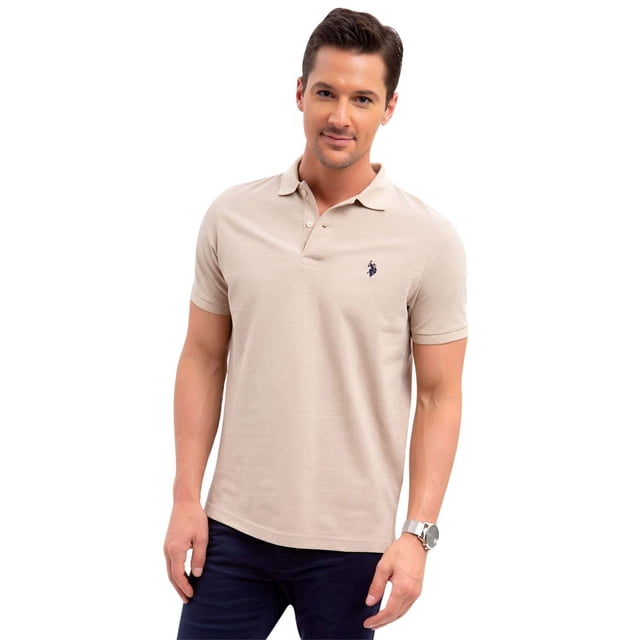 Remera Polo para Hombre U.S. Polo Assn. Corte Clásico Khaki Talle L