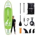 thumbnail image 1 of Famistar 10'10" Inflatable Stand Up Paddle Board SUP w/ 3 Fins, Adjustable Paddle, Pump & Carrying Backpack, 1 of 13