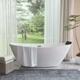thumbnail image 4 of Vanity Art 71" x 33" Acrylic Freestanding Bathtub Contemporary Soaking Tub with Overflow and Pop-Up Drain, VA6807, 4 of 10
