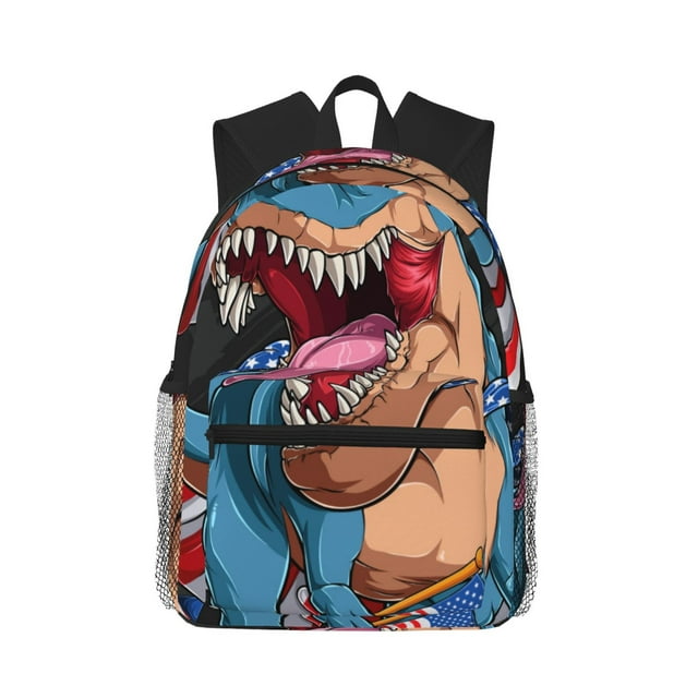 Easygdp Blue Dinosaur Mochila Casual para Portátil, Mochila para Escuela, Viajes, Negocios